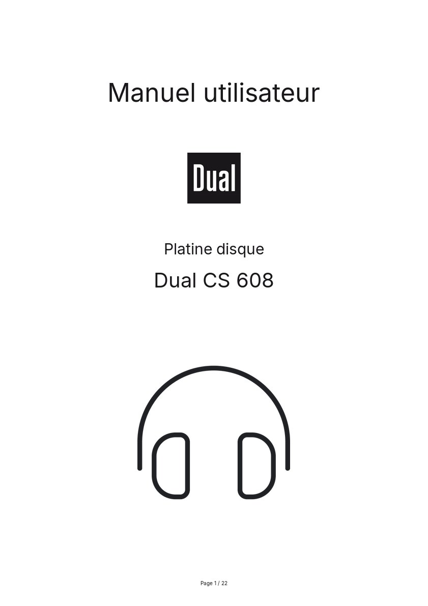 Image de la première page du manuel de l'appareil CS 608