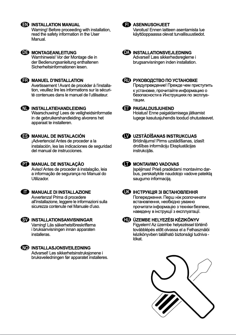 Image de la première page du manuel de l'appareil Flexa NG W/X A60