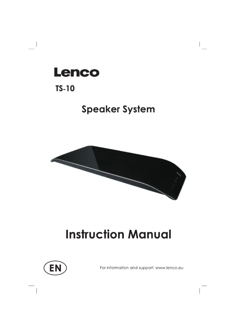 Page n°1 - Manuel utilisateur Lenco TS-10