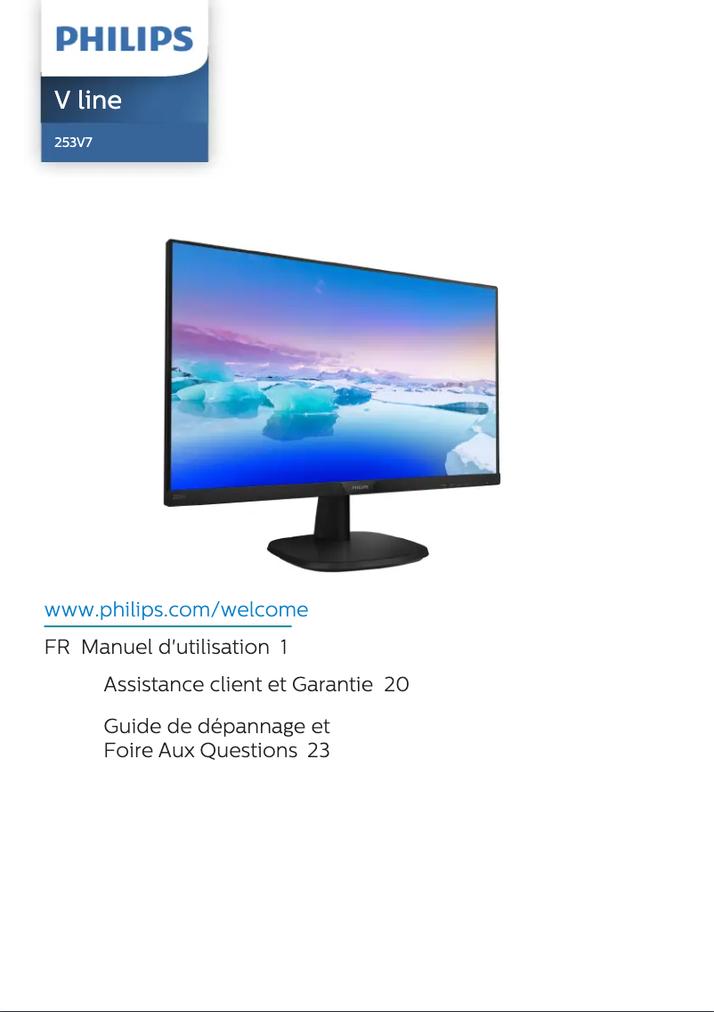 Image de la première page du manuel de l'appareil 253V7LJAB