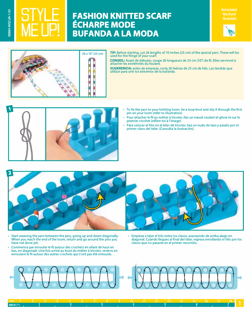 Image de la première page du manuel de l'appareil Fashion Knitted Scarf Kit