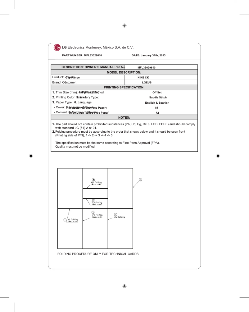 Página 1 del manual Manual de usuario LG LDG3011ST
