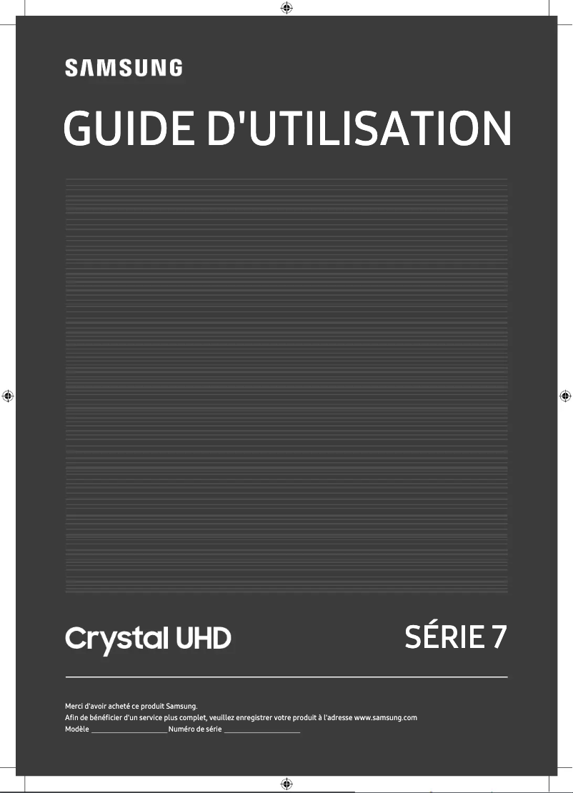 Page n°1 - Manuel utilisateur Samsung UA43TU7000K