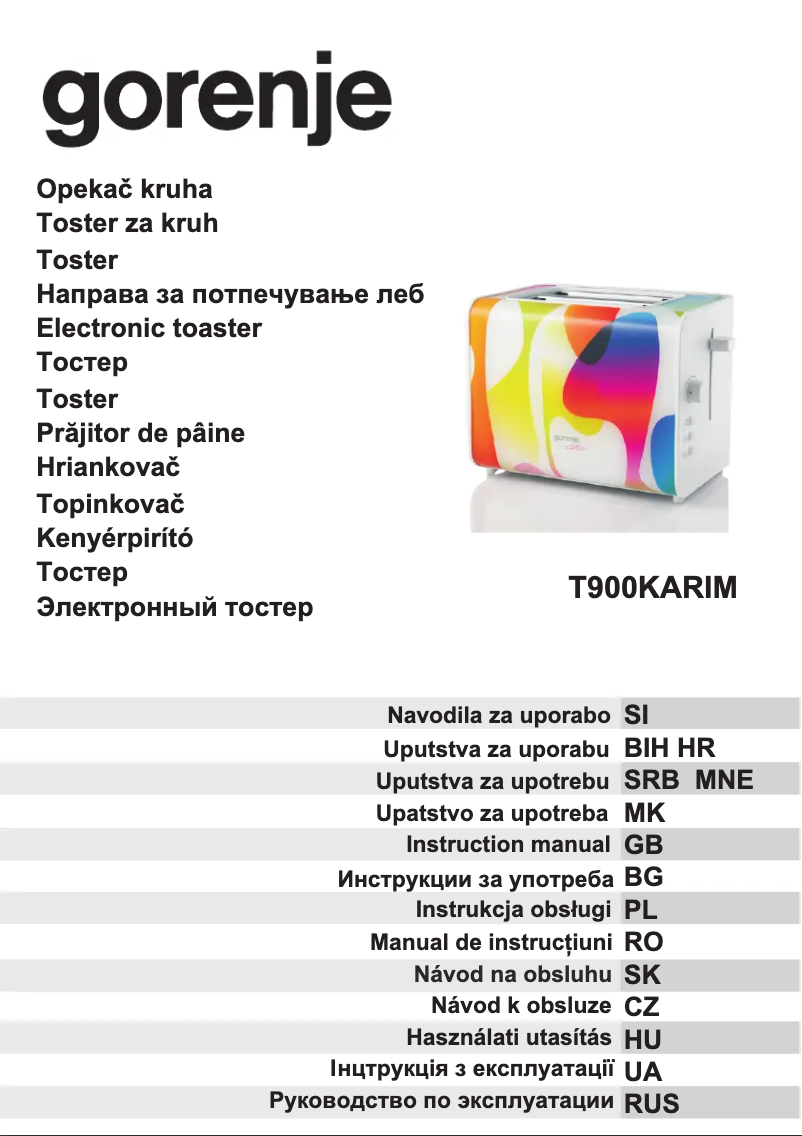 Image de la première page du manuel de l'appareil T900KARIM