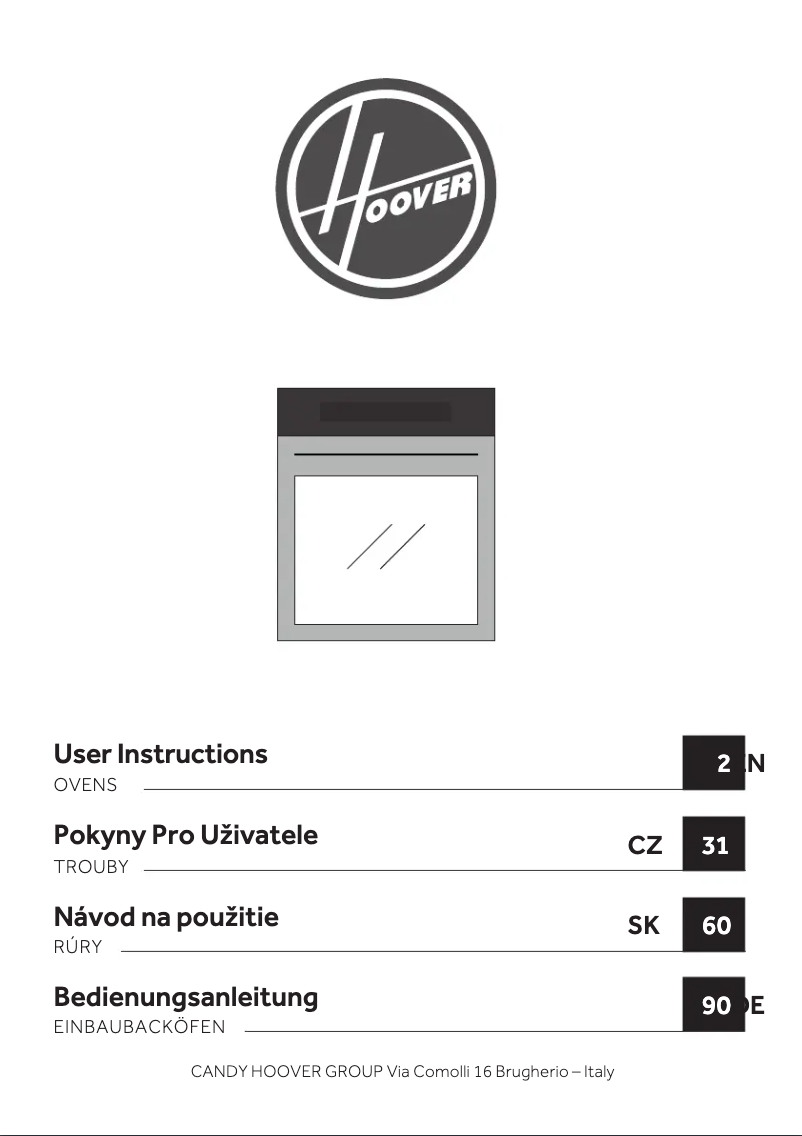 Page n°1 - Mode d'emploi Hoover HOC5S7478WFS