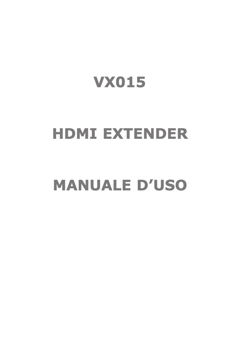 Page n°1 - Manuel utilisateur Matsuyama VX015