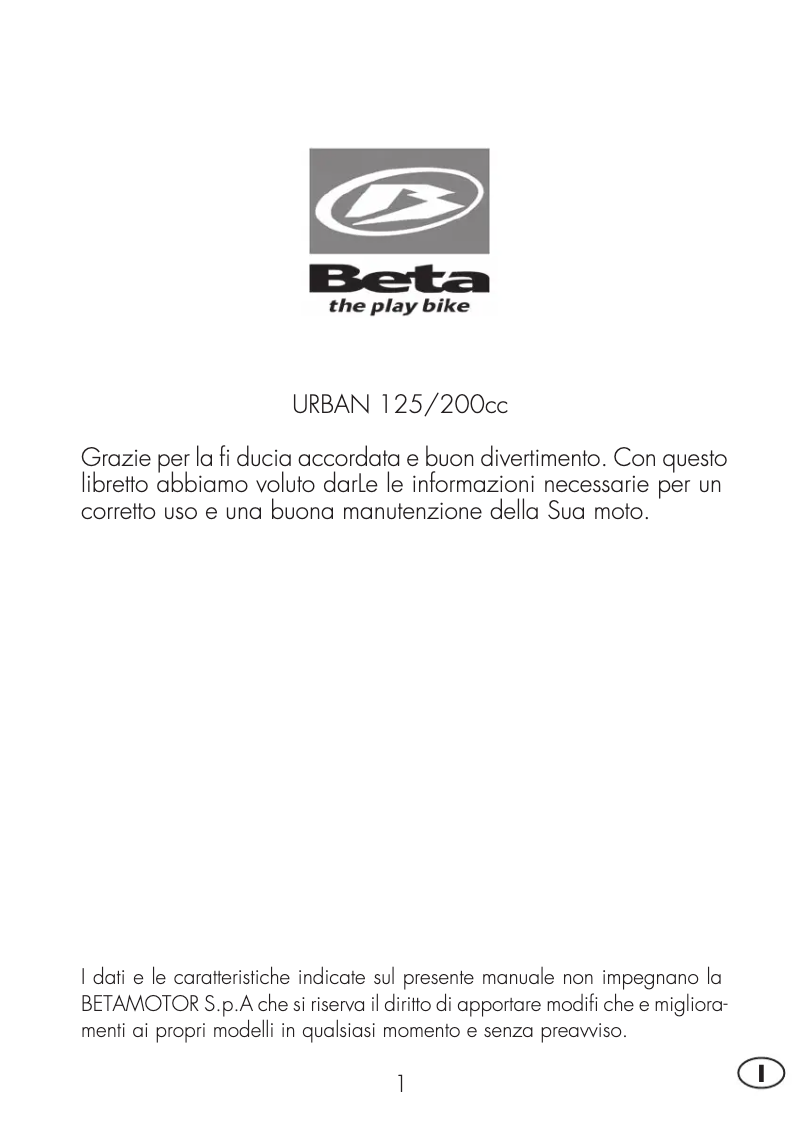 Imagen de la primera página del manual del dispositivo Urban 200 (2008)
