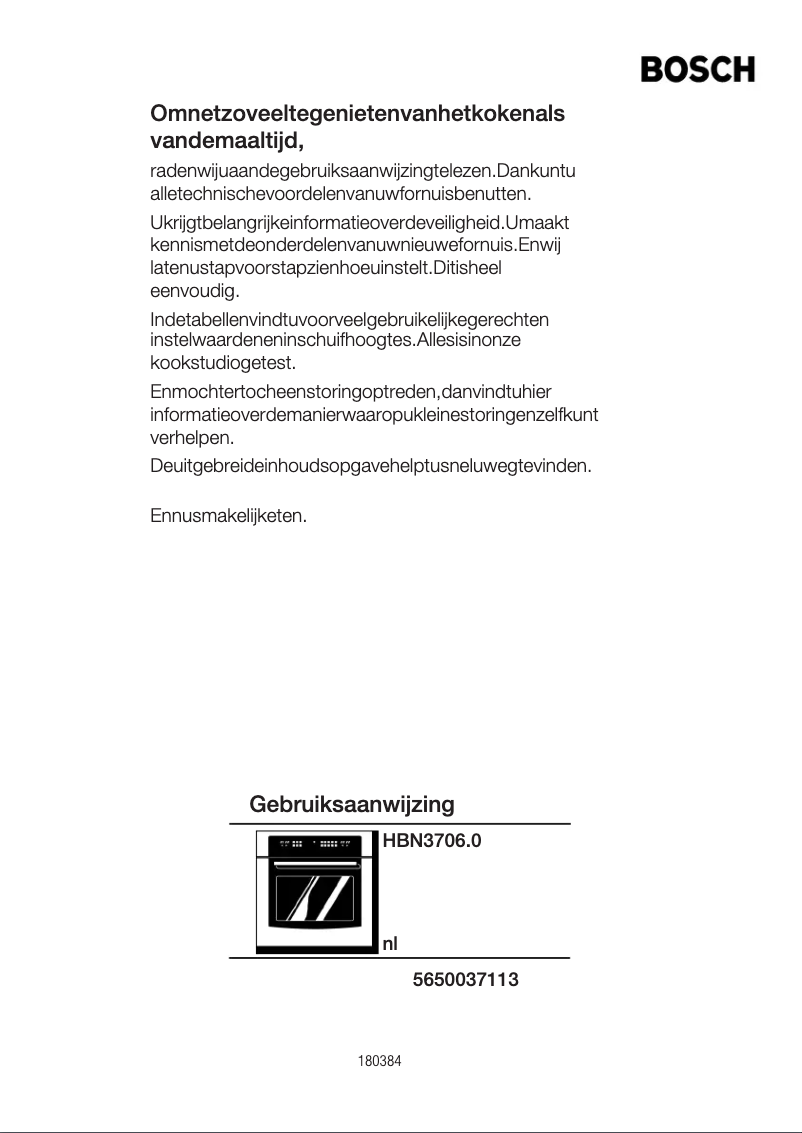 Página 1 del manual Manual de usuario Bosch HBN370650