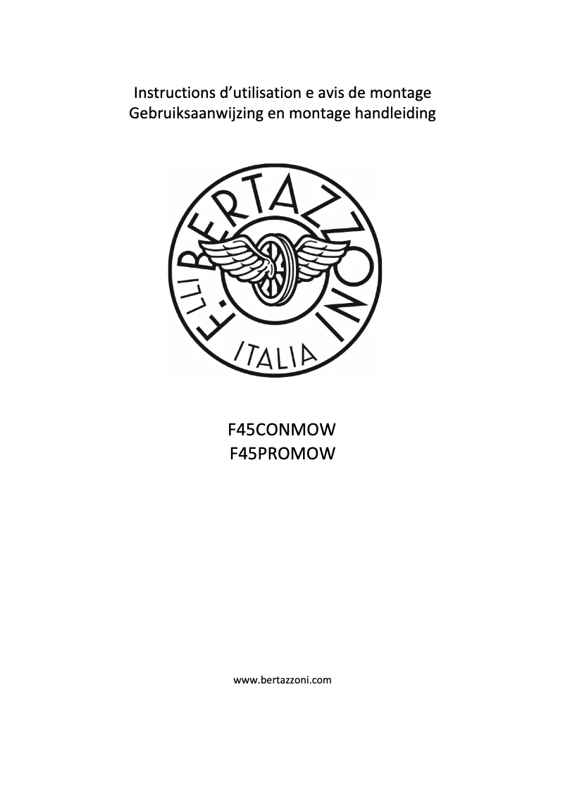Image de la première page du manuel de l'appareil F45CONMOW