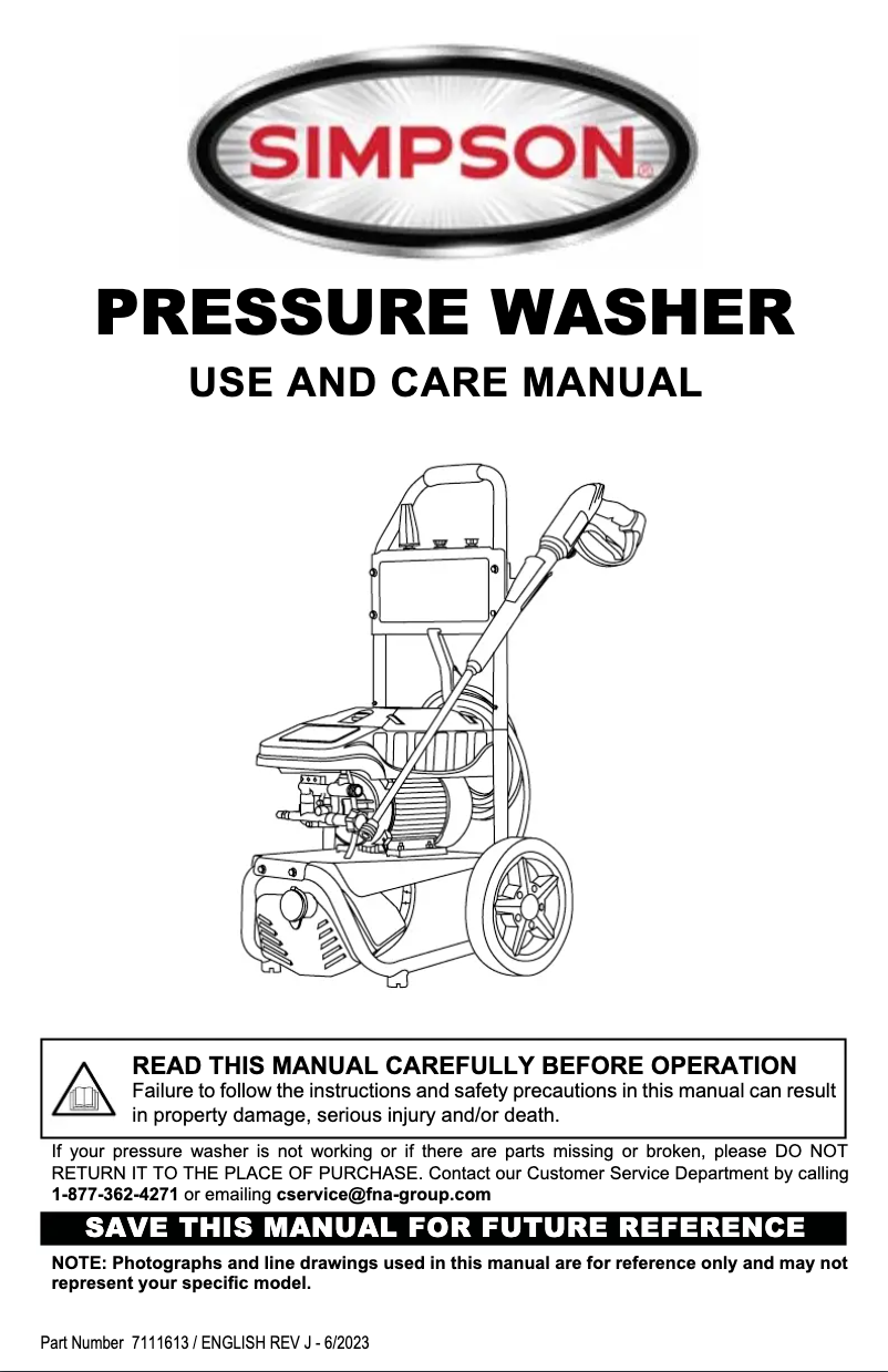 Page n°1 - Manuel utilisateur Simpson CM60976-S
