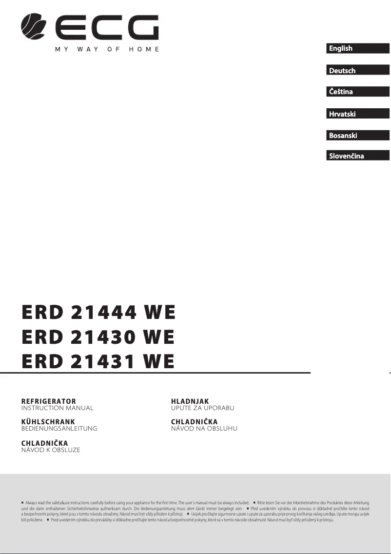 Imagen de la primera página del manual del dispositivo ERD 21431 WE