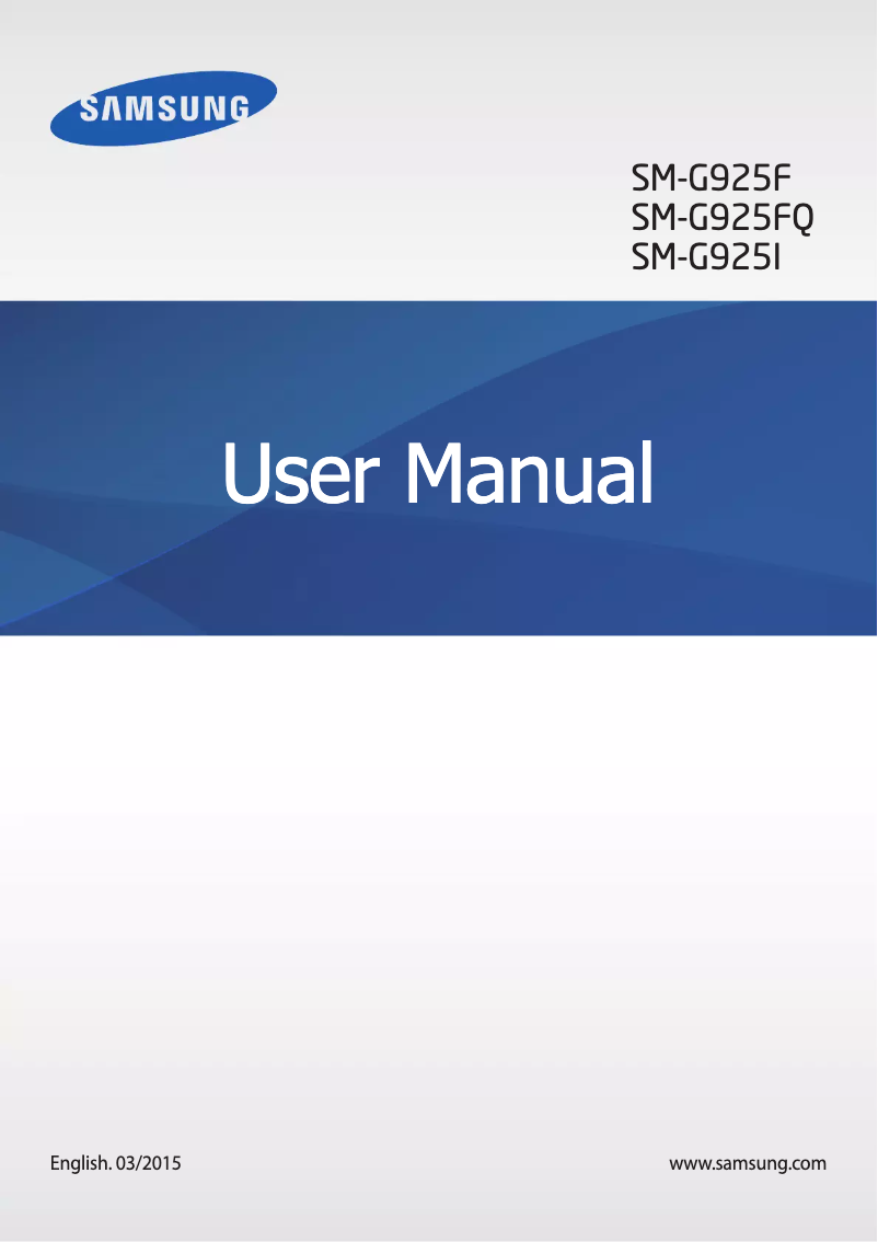 Imagen de la primera página del manual del dispositivo Galaxy S6 Edge