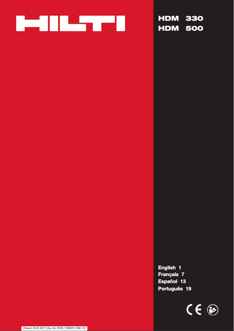 Página 1 del manual Manual de usuario Hilti CP 660