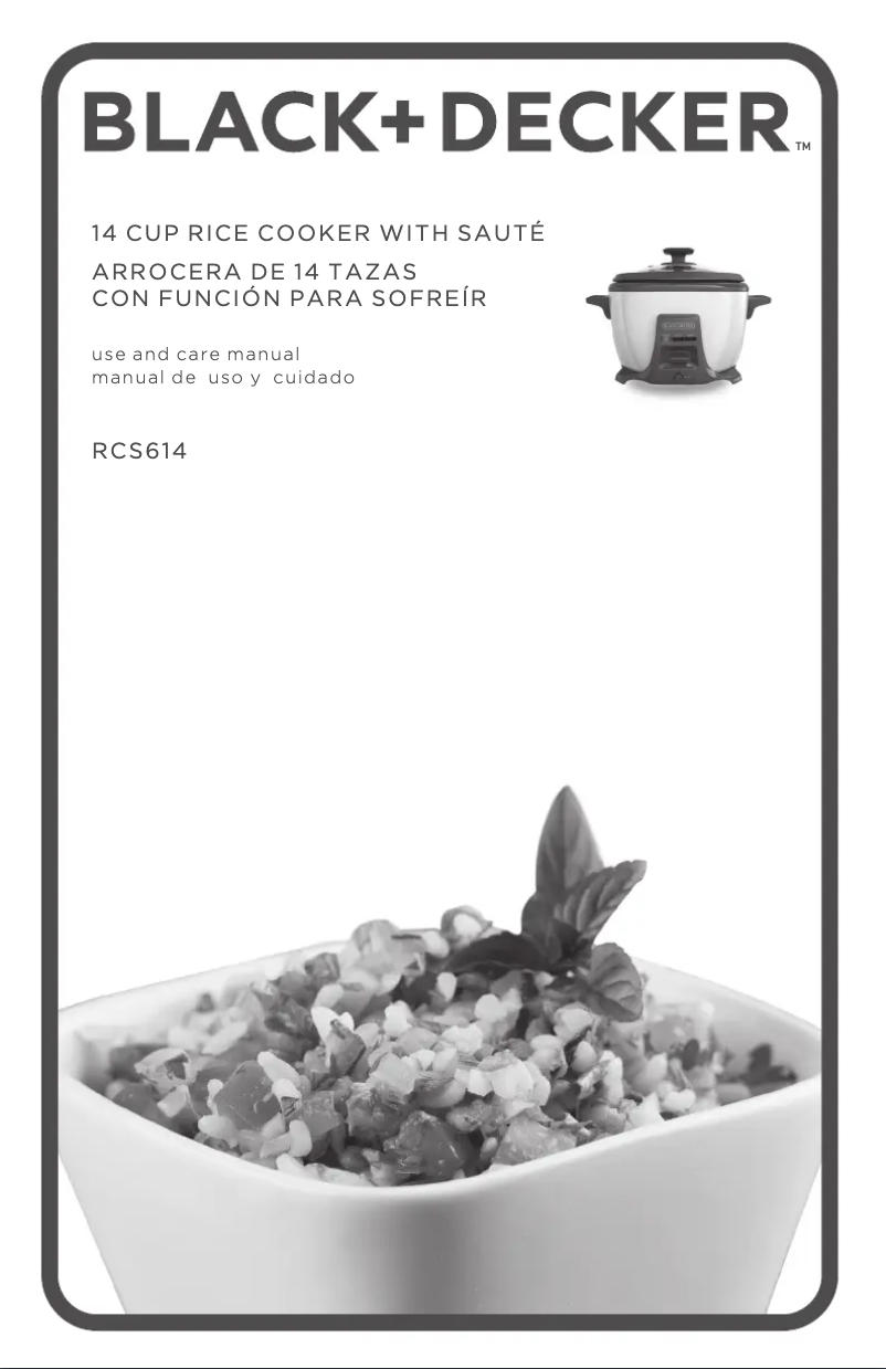 Page 1 de la notice Manuel utilisateur Black & Decker RCS614