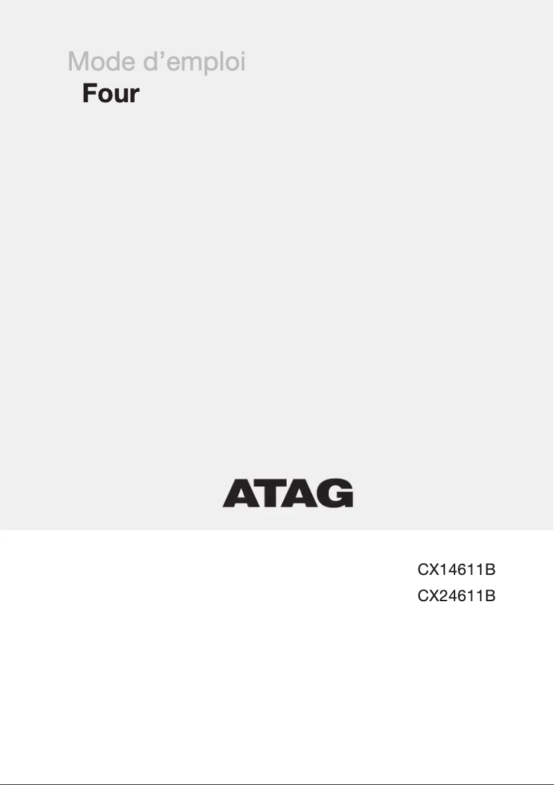 Page 1 de la notice Manuel utilisateur Atag CX14611B