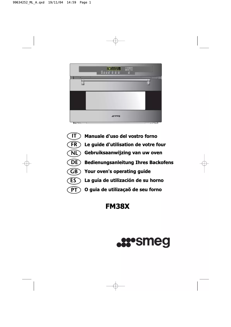 Page 1 de la notice Manuel utilisateur Smeg FM38X