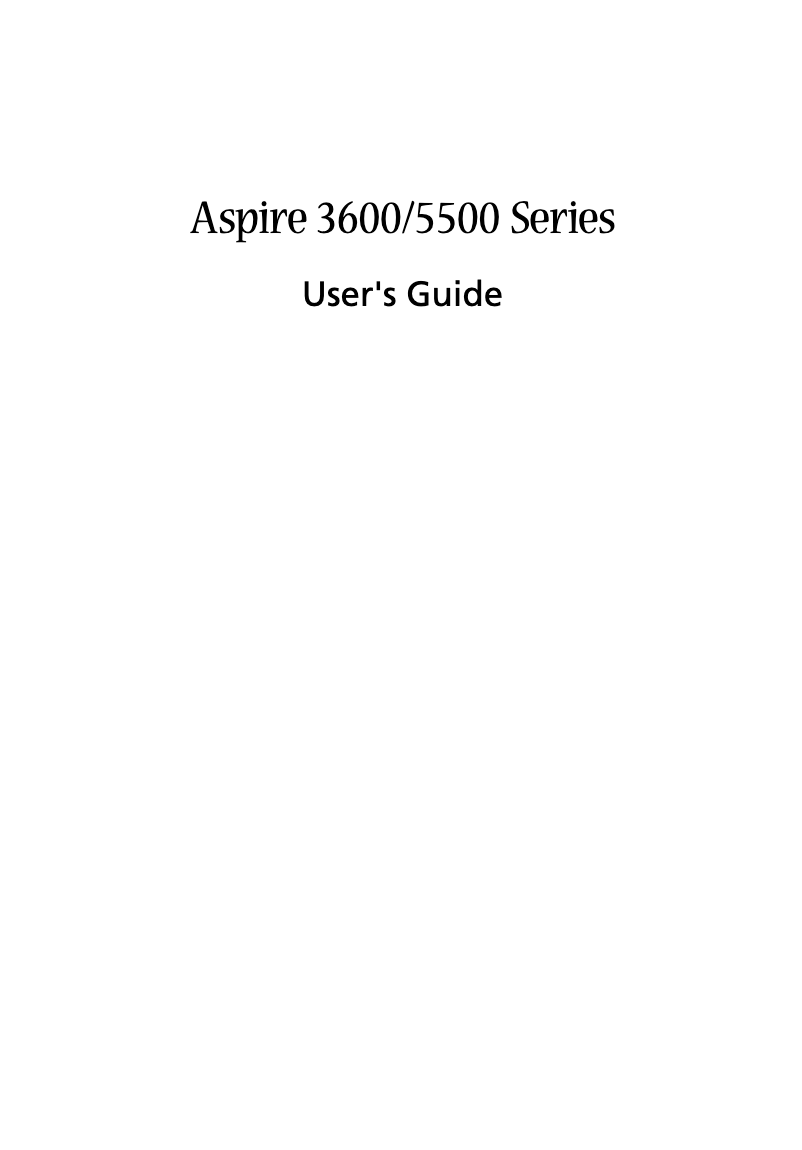 Page 1 de la notice Manuel utilisateur Acer Aspire 5500