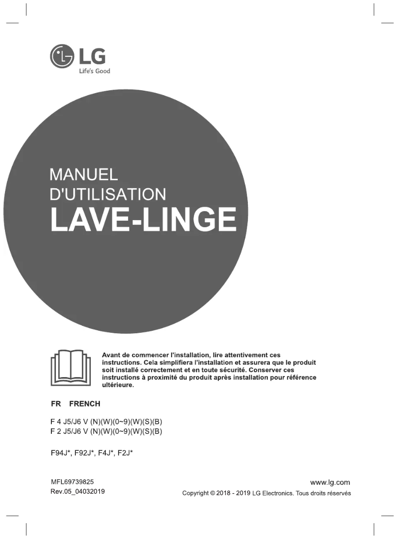 Página 1 del manual Manual de usuario LG F94J61WH