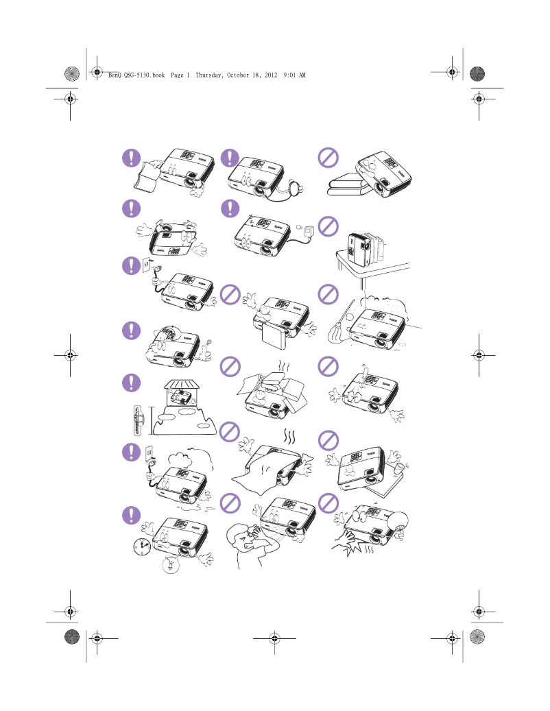 Page n°1 - Guide de démarrage rapide BenQ 9H.J6L77.34E