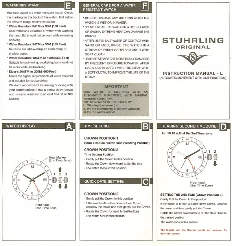 Page n°1 - Manuel utilisateur Stührling L