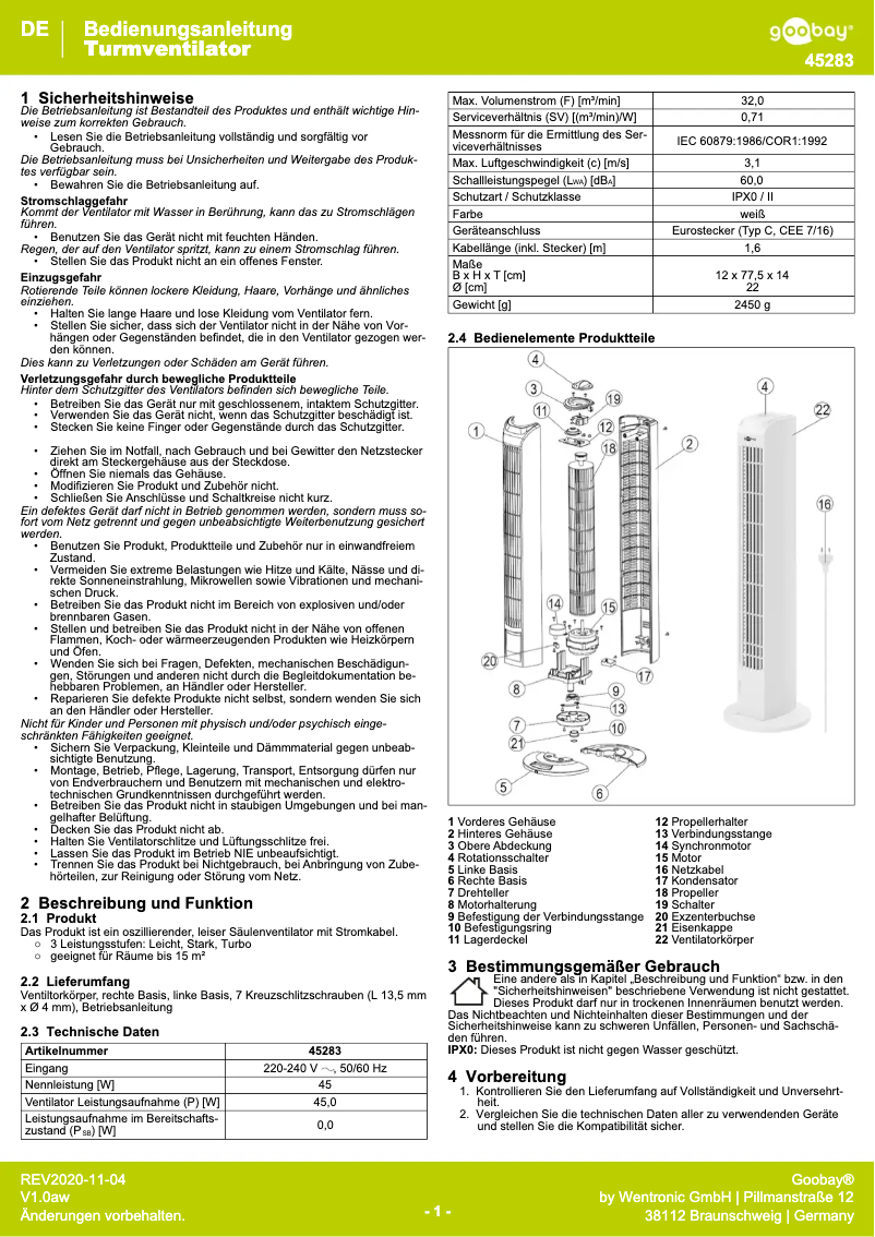 Imagen de la primera página del manual del dispositivo 52718