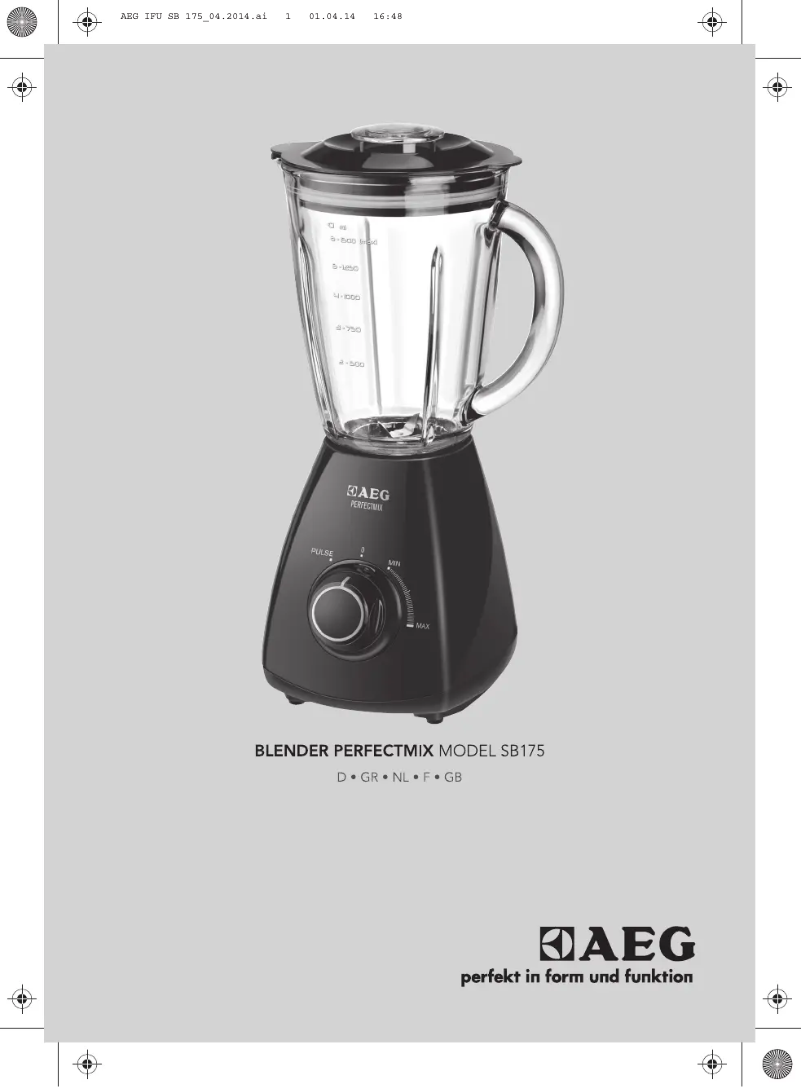 Page 1 de la notice Manuel utilisateur AEG SB185