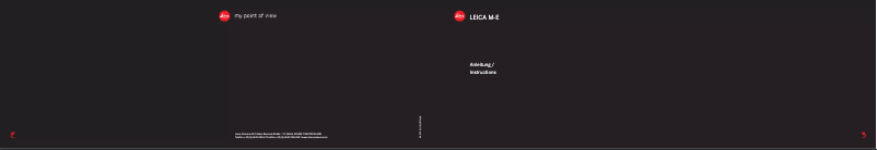 Page 1 de la notice Manuel utilisateur Leica M-E