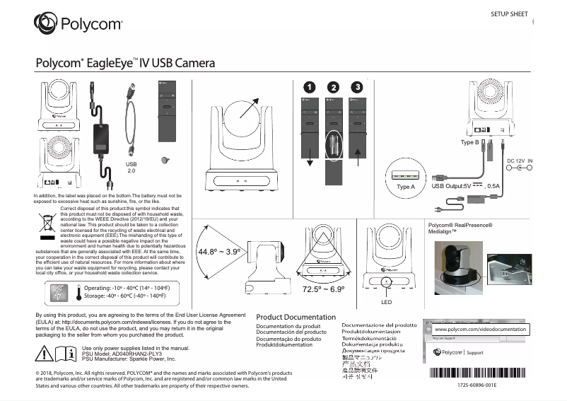 Page 1 de la notice Manuel utilisateur Plantronics EagleEye IV