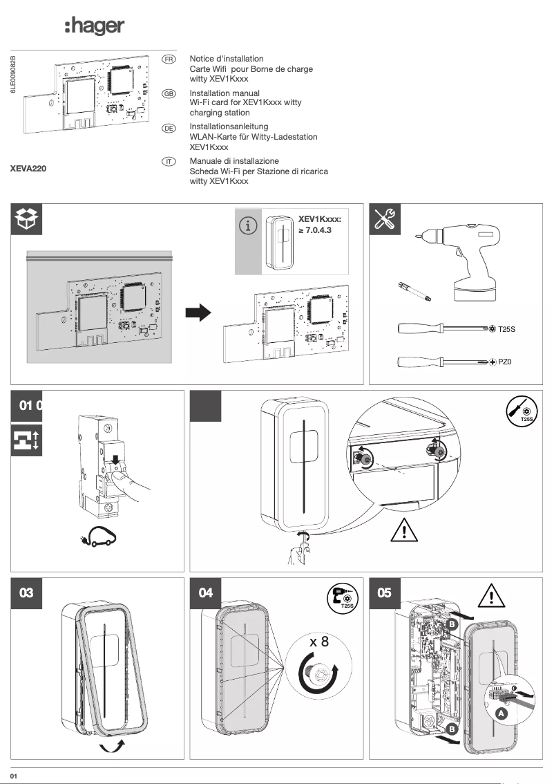 Page n°1 - Manuel utilisateur Hager XEVA220