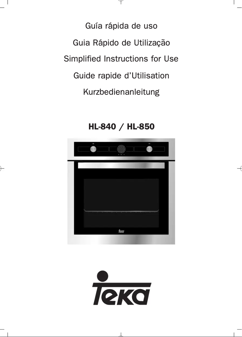 Page n°1 - Manuel utilisateur Teka HL-840