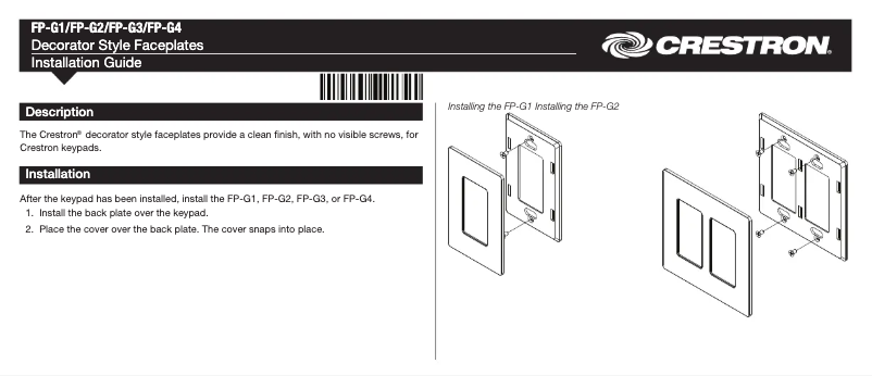 Imagen de la primera página del manual del dispositivo FP-G1-B-T