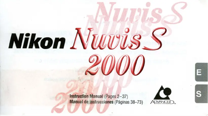 Page n°1 - Manuel utilisateur Nikon Nuvis S 2000