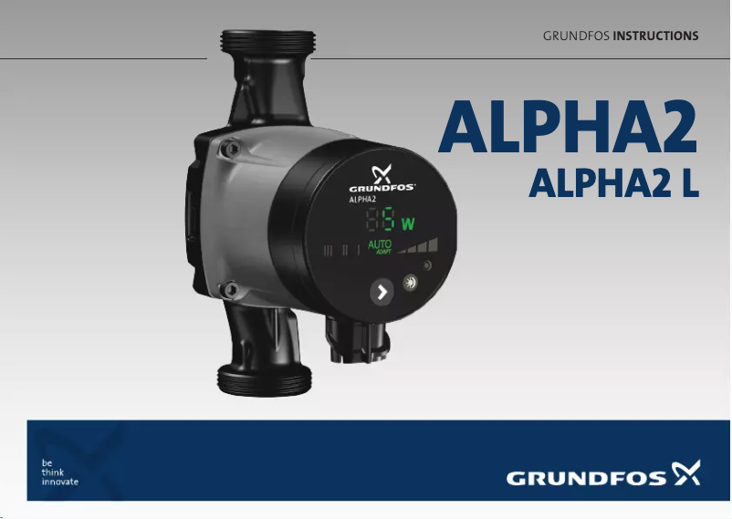 Page n°1 - Manuel utilisateur Grundfos Alpha2 L