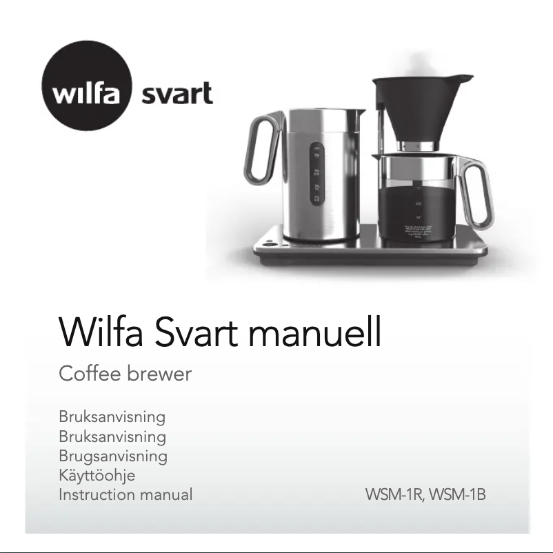Page 1 de la notice Manuel utilisateur Wilfa Svart Manuell WSM-1R
