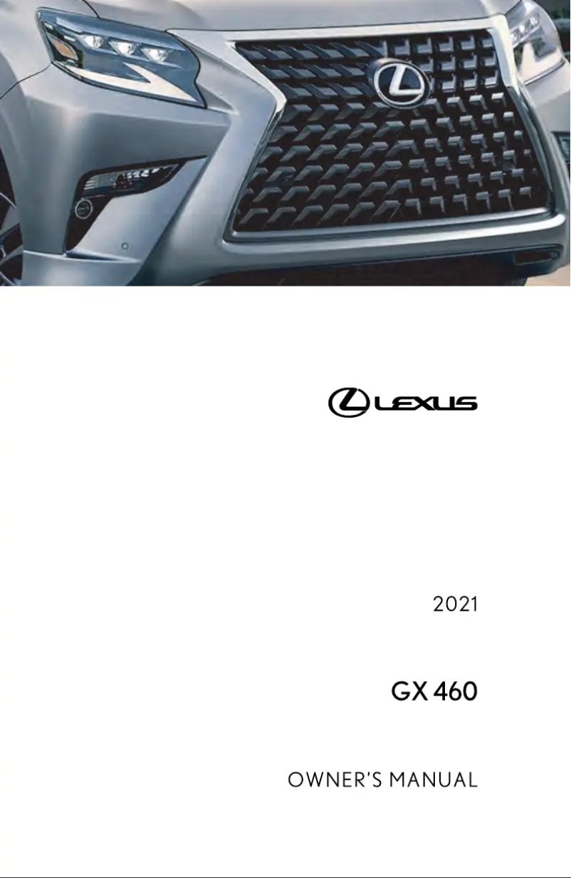 Page 1 de la notice Manuel utilisateur Lexus GX 460 (2021)