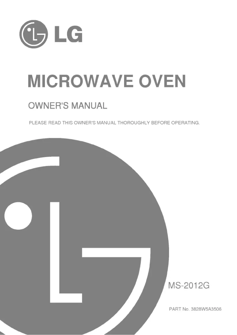 Page 1 de la notice Manuel utilisateur LG MS-1912G