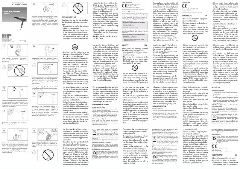 Page n°1 - Manuel utilisateur Grundig HD 8680