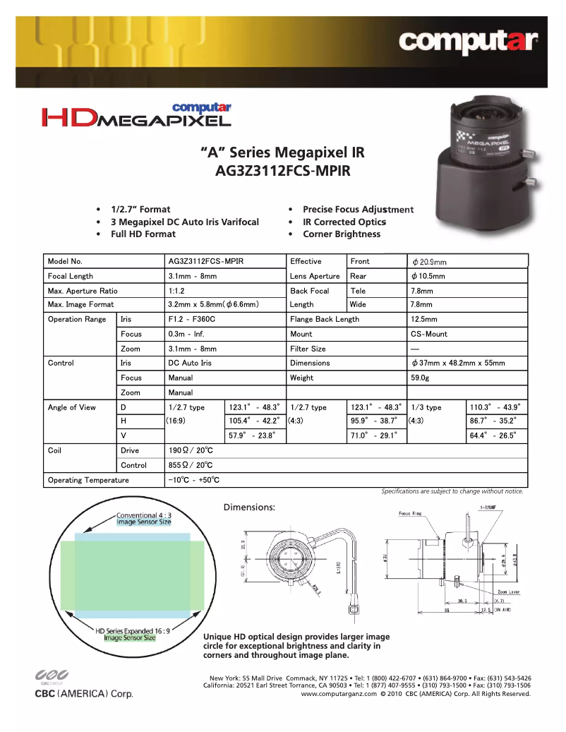 Image de la première page du manuel de l'appareil AG3Z3112FCS-MPIR