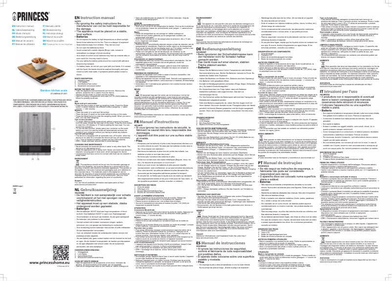 Page 1 de la notice Manuel utilisateur Princess Pure 492944