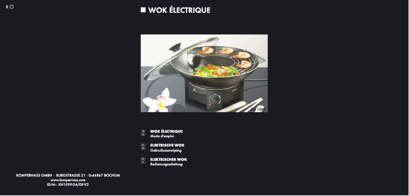 Image de la première page du manuel de l'appareil KH 1099