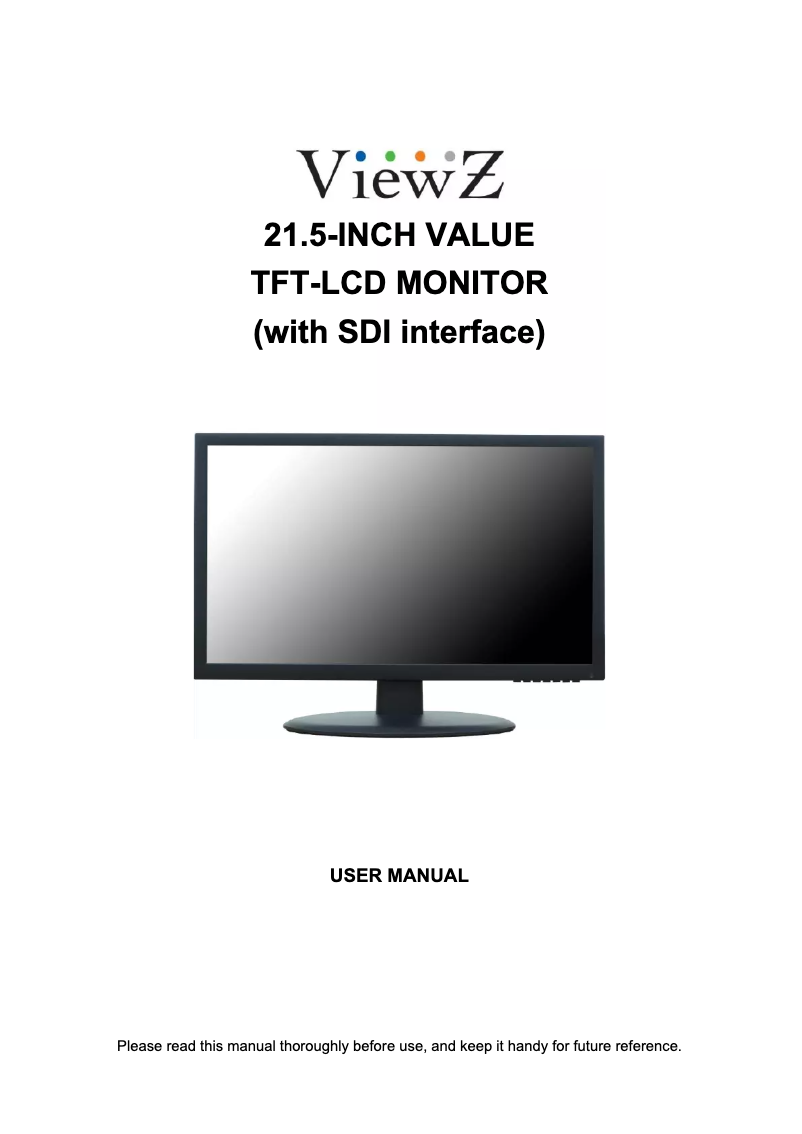 Page 1 de la notice Manuel utilisateur ViewZ Premium VZ-215