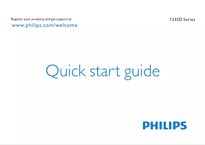 First page image of the manual for 32PFL1335D