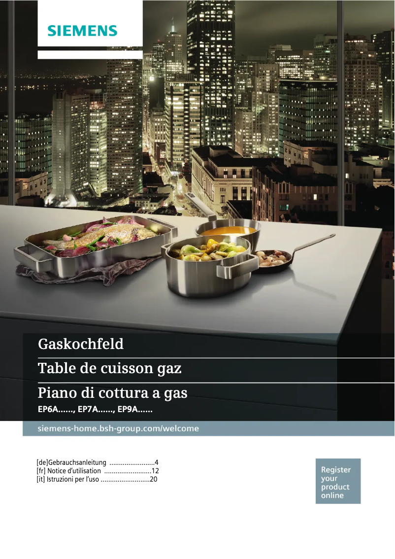 Page 1 de la notice Manuel utilisateur Siemens EP7A2QB20