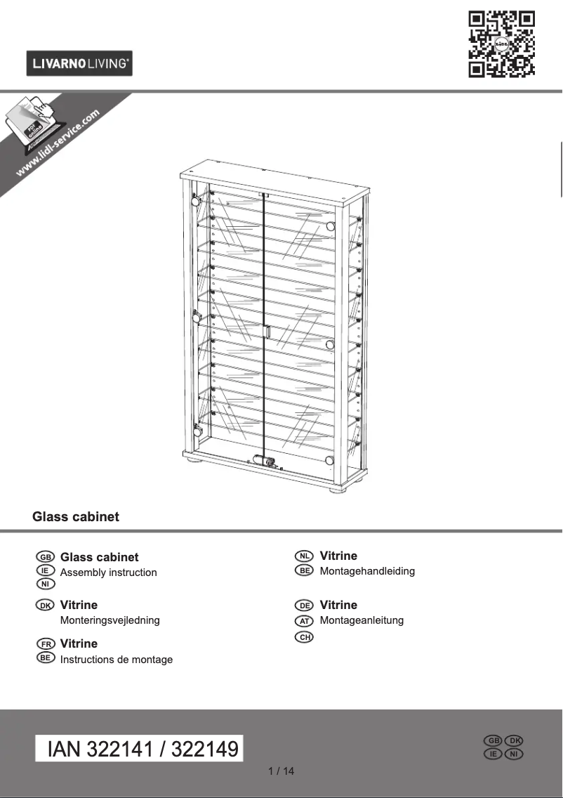 Page 1 de la notice Manuel utilisateur Livarno Lux IAN 322141