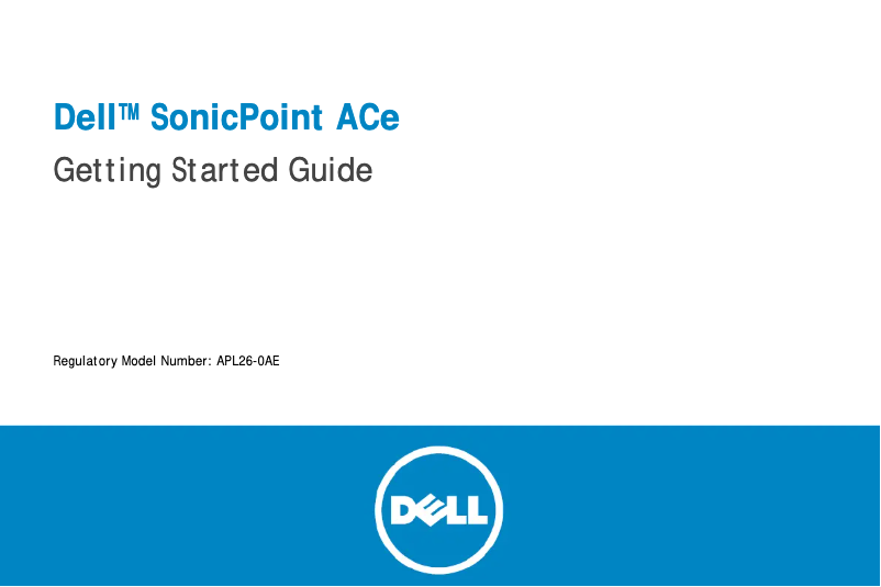 Image de la première page du manuel de l'appareil SonicPoint ACe