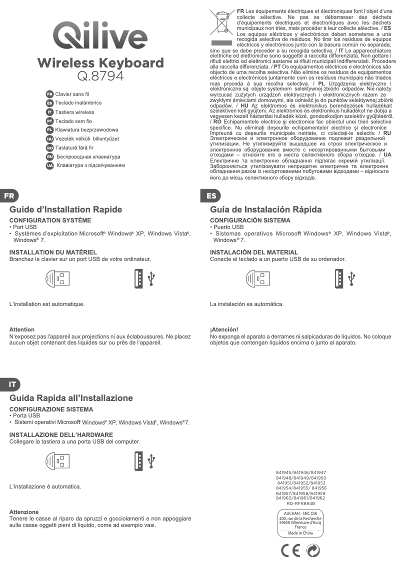 Página 1 del manual Manual de usuario Qilive Q.8794