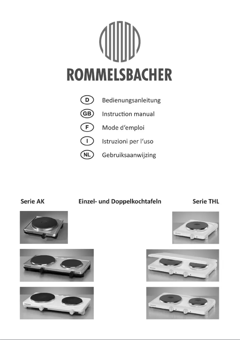 Page n°1 - Manuel utilisateur Rommelsbacher AK 1599