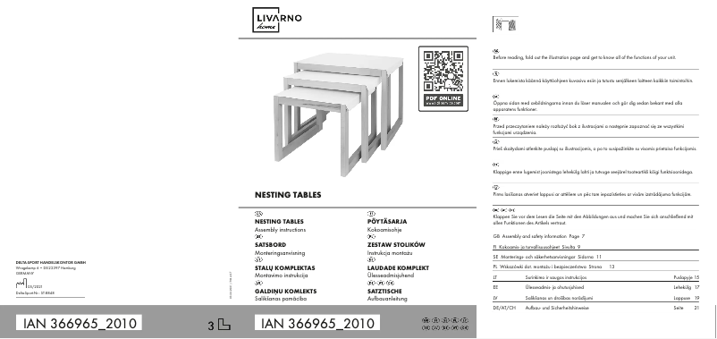 Image de la première page du manuel de l'appareil IAN 366965