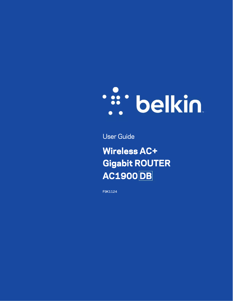 Image de la première page du manuel de l'appareil F9K1124