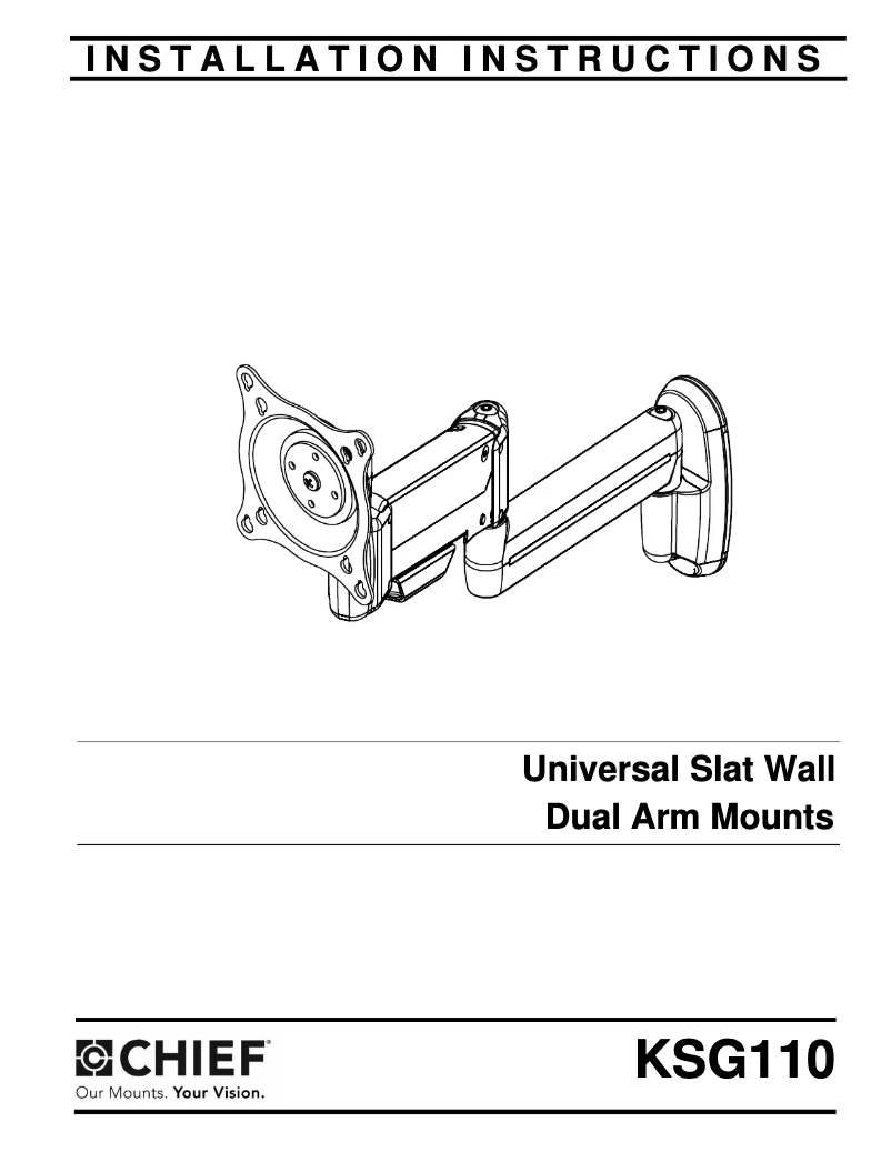 Page 1 de la notice Manuel utilisateur Chief KSG110B